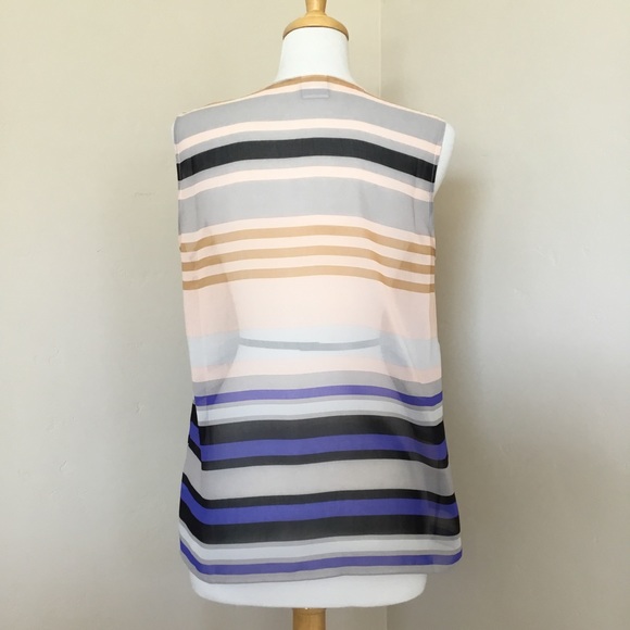 CAbi “Underline” Blouse Semi-Sheer Striped Size L - Picture 5 of 11